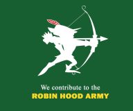 printing t-shirts for robin hood army ngo.